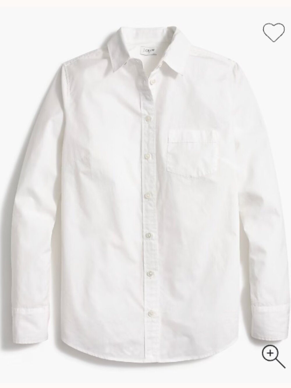 J. Crew Factory Fitted Button-Down Shirt White S